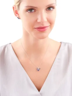 Zawieszka srebrna z cyrkoniami - motyl