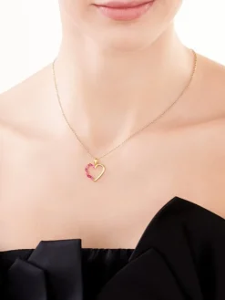 Zawieszka srebrna z cyrkoniami - serce