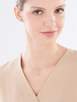 Zawieszka srebrna z cyrkoniami - motyl