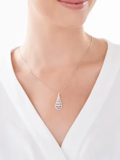 Zawieszka srebrna z cyrkoniami