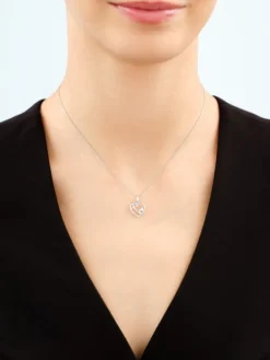 Zawieszka srebrna z  cyrkonią - serce