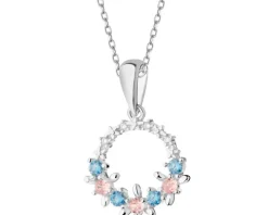 Zawieszka srebrna z cyrkoniami - koło