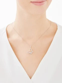 Zawieszka srebrna z cyrkoniami - motyl