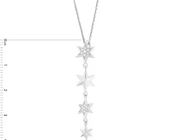 Zawieszka srebrna z cyrkoniami - gwiazdy