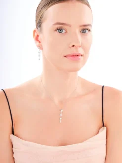 Zawieszka srebrna z cyrkoniami - gwiazdy