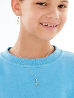 Zawieszka srebrna z cyrkoniami - kot