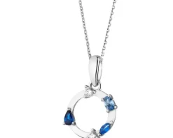 Zawieszka srebrna z cyrkoniami - koło