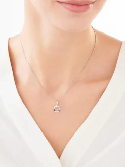 Zawieszka srebrna z cyrkoniami - koło