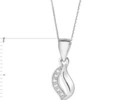 Zawieszka srebrna z cyrkoniami