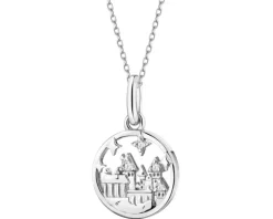 Zawieszka srebrna z cyrkoniami - Harry Potter, zamek Hogwart, Warner Bros. Discovery