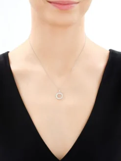 Zawieszka srebrna z cyrkoniami - koło