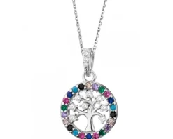 Zawieszka srebrna z cyrkoniami - drzewko