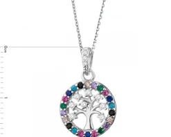 Zawieszka srebrna z cyrkoniami - drzewko