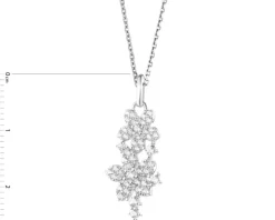 Zawieszka srebrna z cyrkoniami - kwiaty