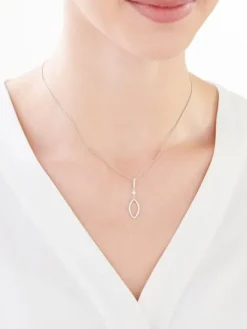 Zawieszka srebrna z cyrkoniami