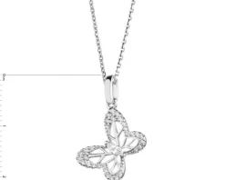 Zawieszka srebrna z cyrkoniami - motyl