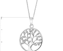 Zawieszka srebrna z cyrkoniami - drzewko