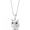 Zawieszka srebrna z cyrkoniami - sowa