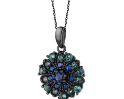 Zawieszka srebrna z cyrkoniami - rozeta