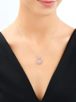 Zawieszka srebrna z cyrkoniami - koła