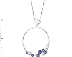 Zawieszka srebrna z cyrkoniami - koło