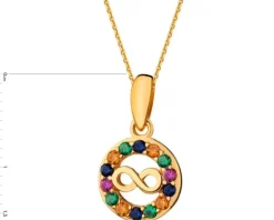 Zawieszka srebrna z cyrkoniami - nieskończoność, koło