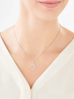 Zawieszka srebrna z cyrkoniami - motyl