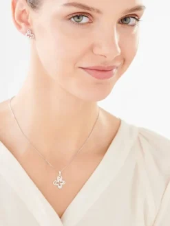 Zawieszka srebrna z cyrkoniami - motyl