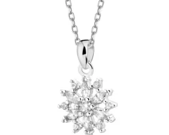 Zawieszka srebrna z cyrkoniami - rozeta