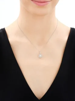 Zawieszka srebrna z cyrkoniami - rozeta