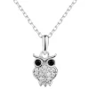 Zawieszka srebrna z cyrkoniami - sowa