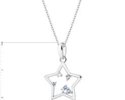 Zawieszka srebrna z cyrkoniami - gwiazda