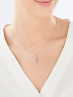 Zawieszka srebrna z cyrkoniami - gwiazda