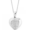 Zawieszka srebrna z cyrkoniami - serce