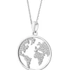 Zawieszka srebrna z cyrkoniami - kula ziemska