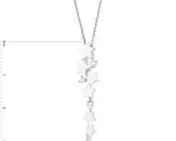 Zawieszka srebrna z cyrkoniami - gwiazdy