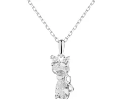 Zawieszka srebrna z cyrkoniami - kot