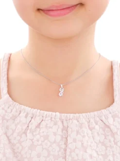 Zawieszka srebrna z cyrkoniami - kot