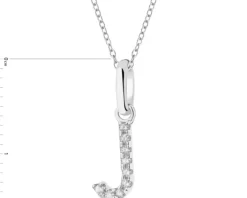 Zawieszka srebrna z cyrkoniami - litera J