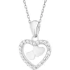 Zawieszka srebrna z cyrkoniami - serca
