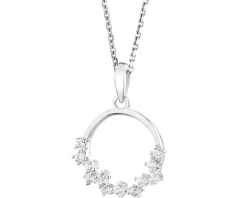Zawieszka srebrna z cyrkoniami - kolo