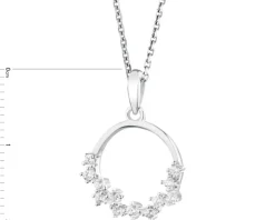 Zawieszka srebrna z cyrkoniami - kolo