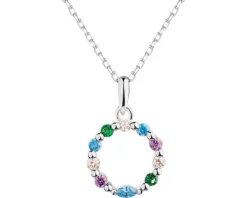 Zawieszka srebrna z cyrkoniami - koło