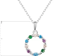 Zawieszka srebrna z cyrkoniami - koło