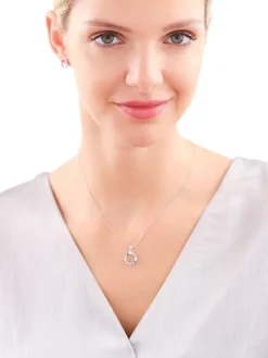 Zawieszka srebrna z cyrkoniami - koło