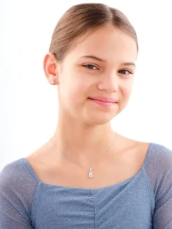 Zawieszka srebrna z cyrkoniami - kot