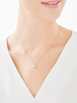 Zawieszka srebrna z cyrkoniami - kwadrat