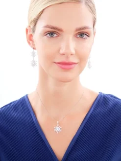 Zawieszka srebrna z cyrkoniami