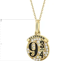 Zawieszka srebrna z cyrkoniami i emalią - Harry Potter, peron 9 i ¾, Warner Bros. Discovery