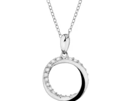 Zawieszka srebrna z cyrkoniami i emalią - koło